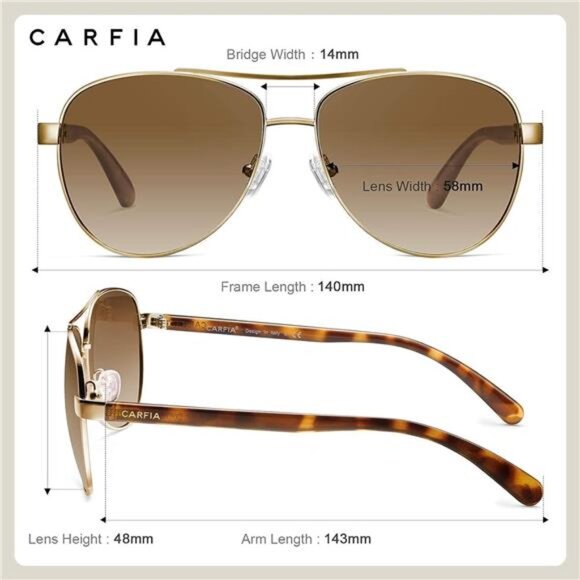 Polarized Sunglasses for Women UV Protection Ultra-Lightweight Metal Frame main image 5